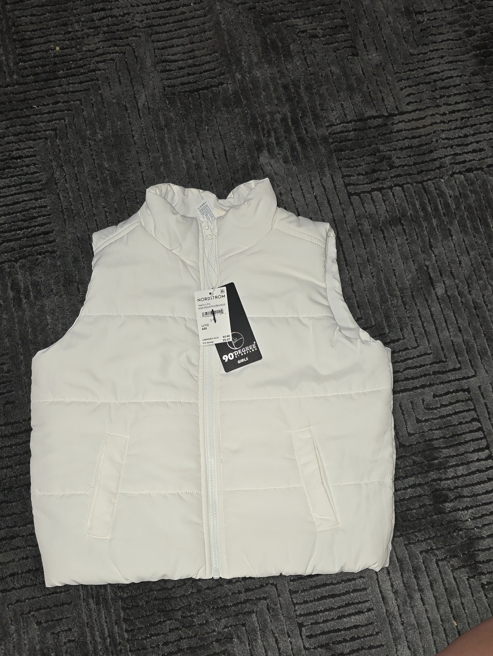 90 Degree By Reflex White Puffer Vest for Kids